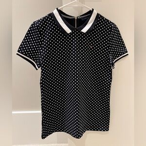 Tommy Hilfiger Black Polka Dot Women's Polo Shirt